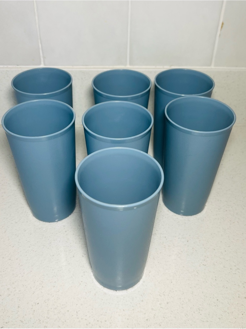 Blue Tupperware Tumbler Set - 7-Pack